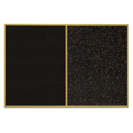 United Visual Products Sliding Door Indoor Enclosed Corkboard, 9, UV9011ACS-BLACK-COBACC UV9011ACS-BLACK-COBACC